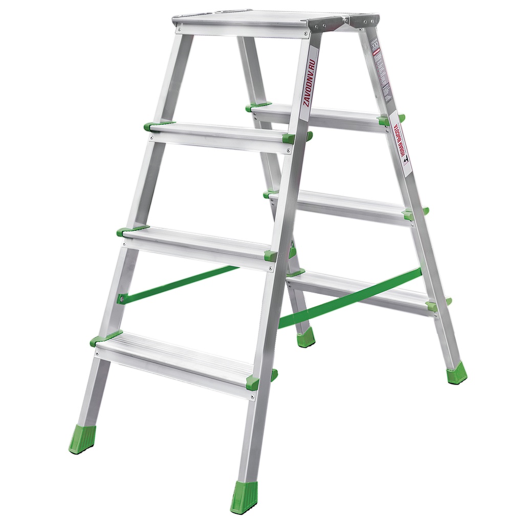 Стремянка алюминиевая со ступенями 80 мм NV 2120