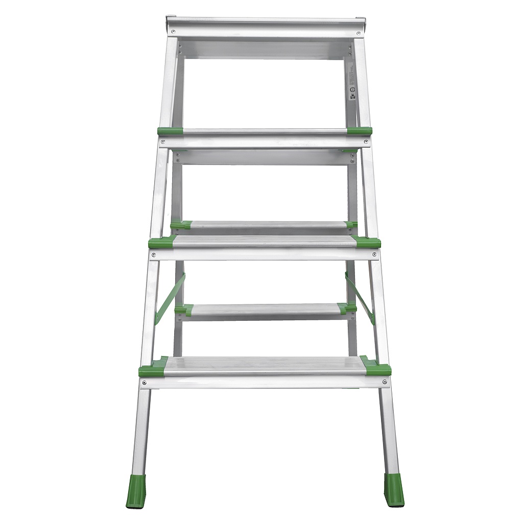 Алюминиевая стремянка с ступенями глубиной 130 мм NV 2127