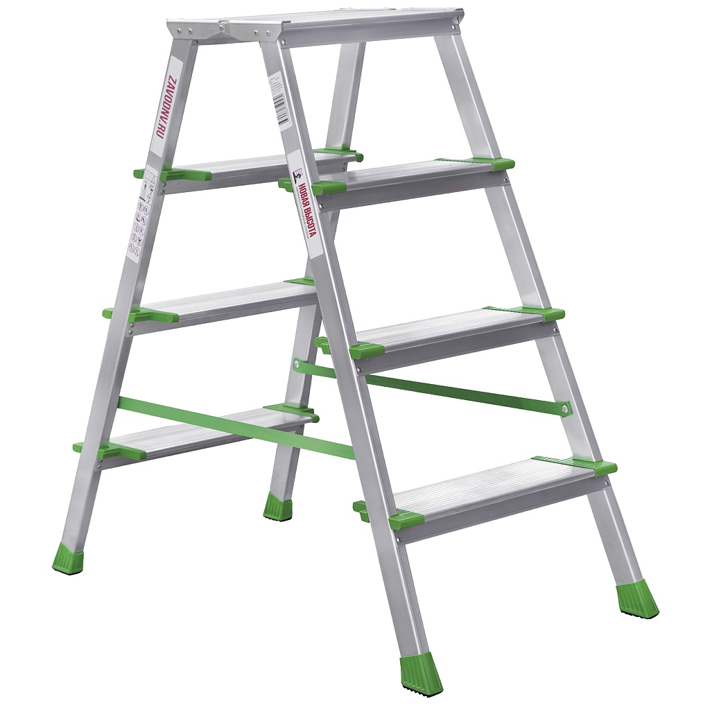 Алюминиевая стремянка с ступенями глубиной 130 мм NV 2127