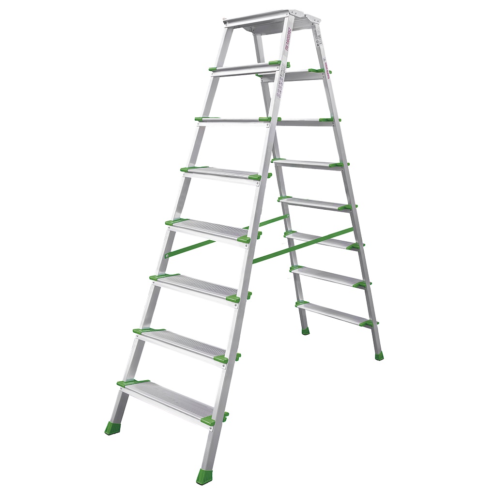 Алюминиевая стремянка с ступенями глубиной 130 мм NV 2127