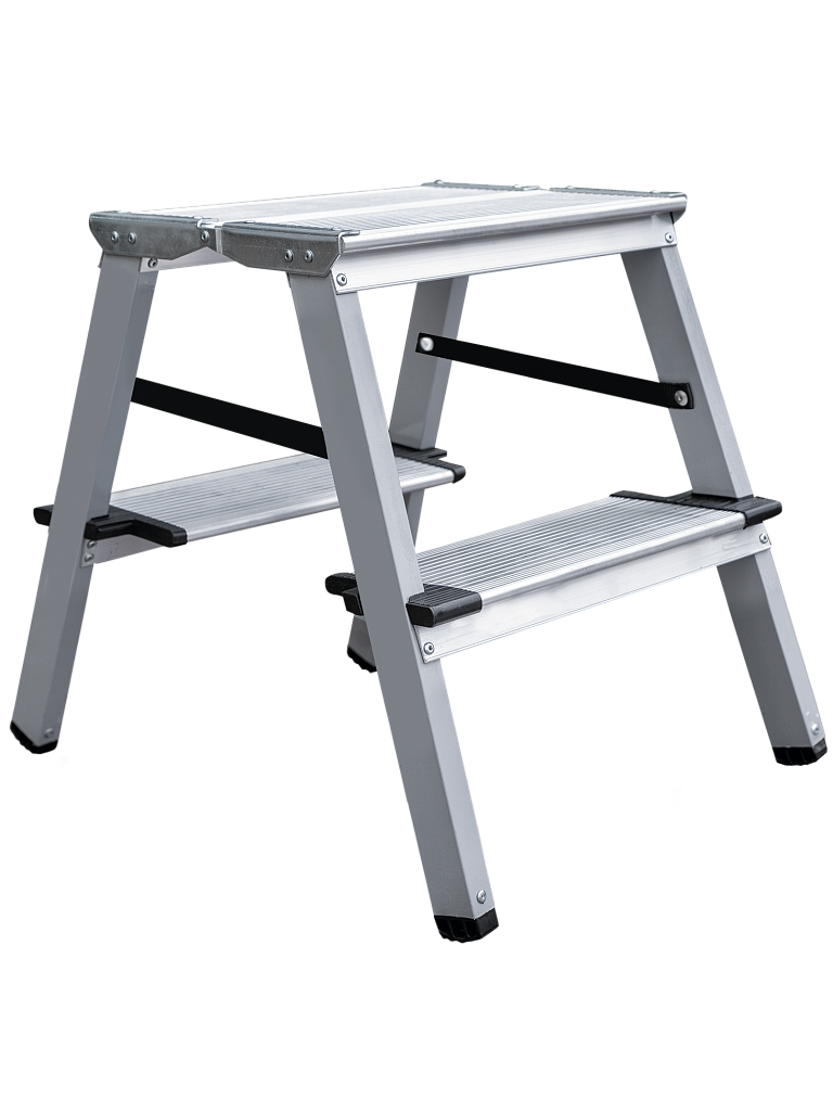 Стальная стремянка с алюминиевыми ступенями 130 мм NV 1147