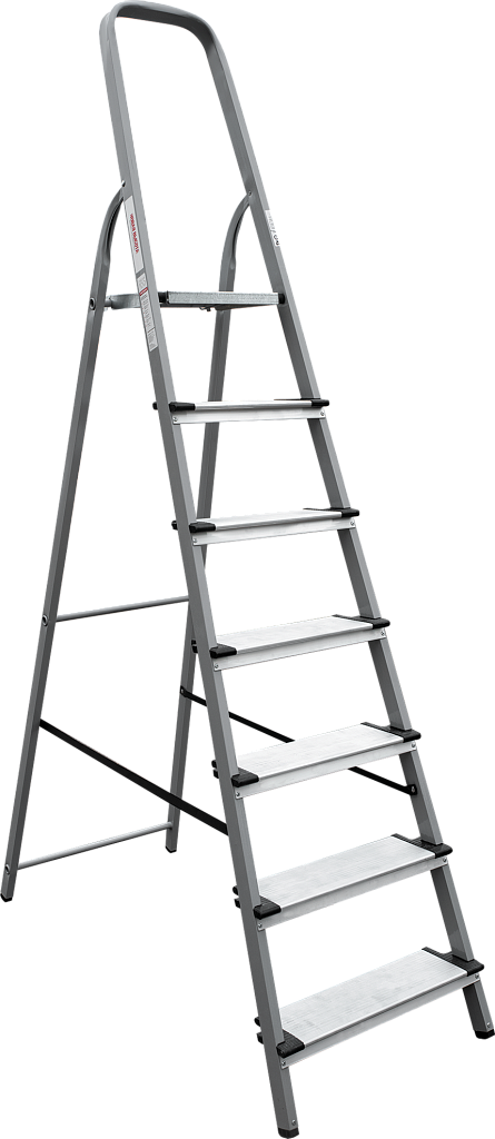 Стальная стремянка с алюминиевыми ступенями 130 мм NV 1137