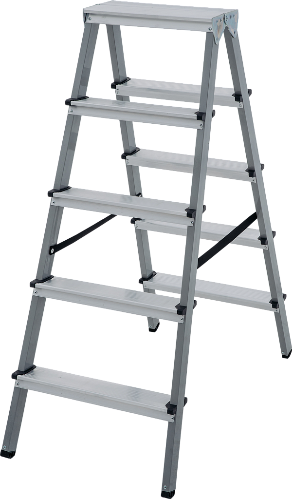 Стальная стремянка с алюминиевыми ступенями 80 мм NV 1140