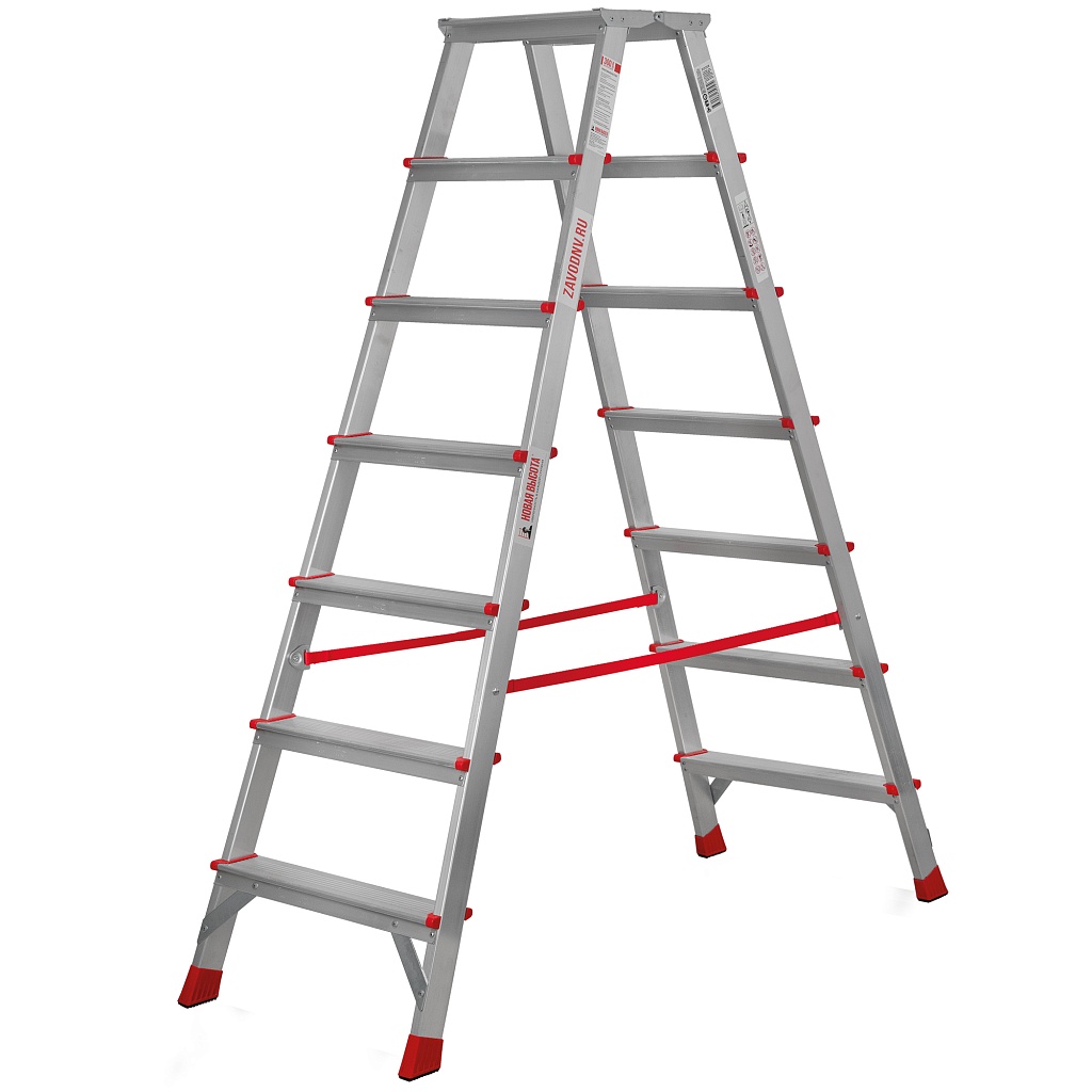 Алюминиевая стремянка со ступенями 130 мм NV 3127