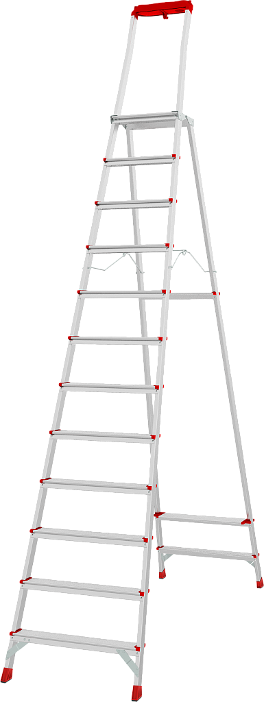 Стремянка с органайзером и ступенями 80 мм NV 3135