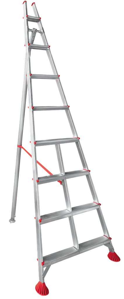 Садовая стремянка, ступени 80 мм, телескопический упор NV 3190