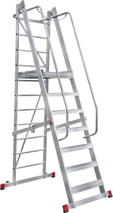 Лестница передвижная складная с площадкой 1,9 м NV 8000044