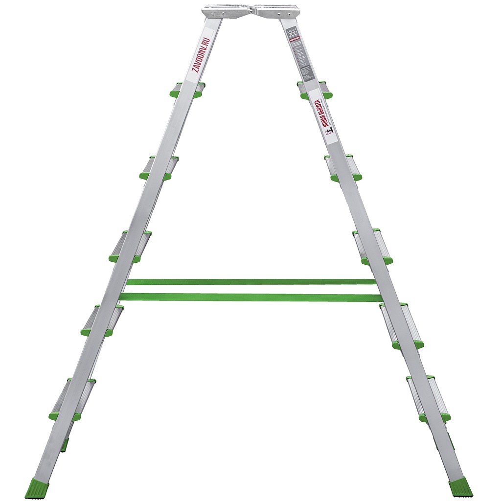 Стремянка алюминиевая со ступенями 80 мм NV 2120