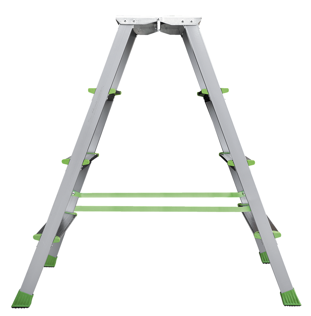 Стальная стремянка с алюминиевыми ступенями 80 мм NV 2140