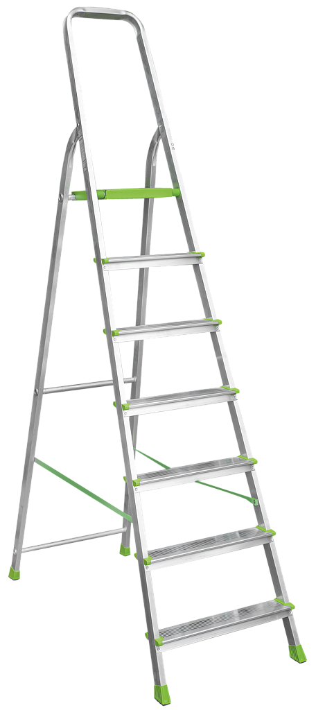 Алюминиевая стремянка со ступенями 80 мм NV 2110