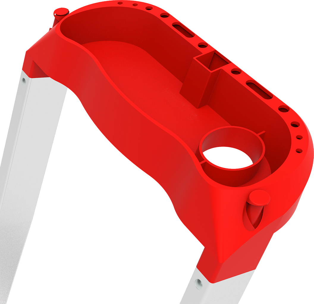 Стремянка с органайзером и ступенями 80 мм NV 3135