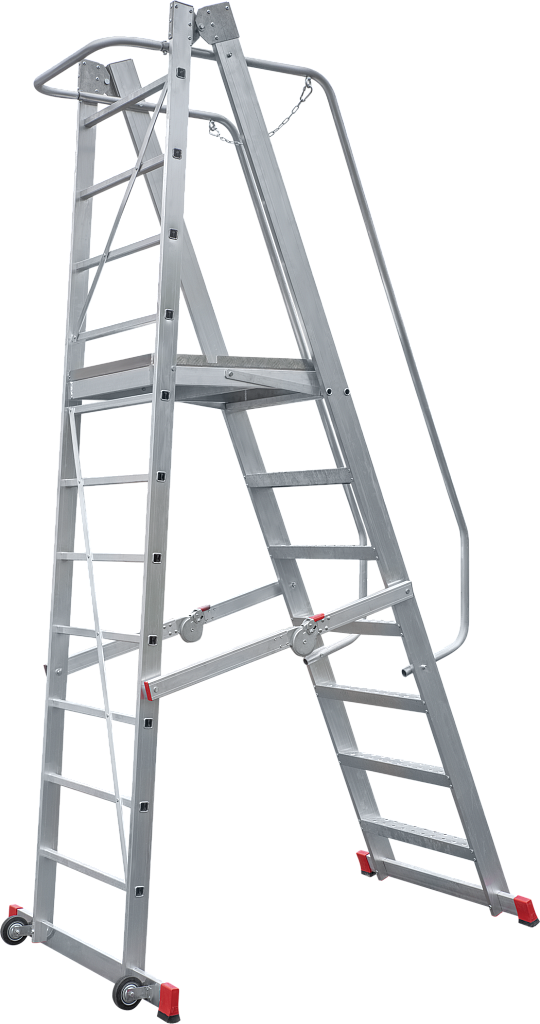 Лестница передвижная складная с площадкой 1,9 м NV 8000044