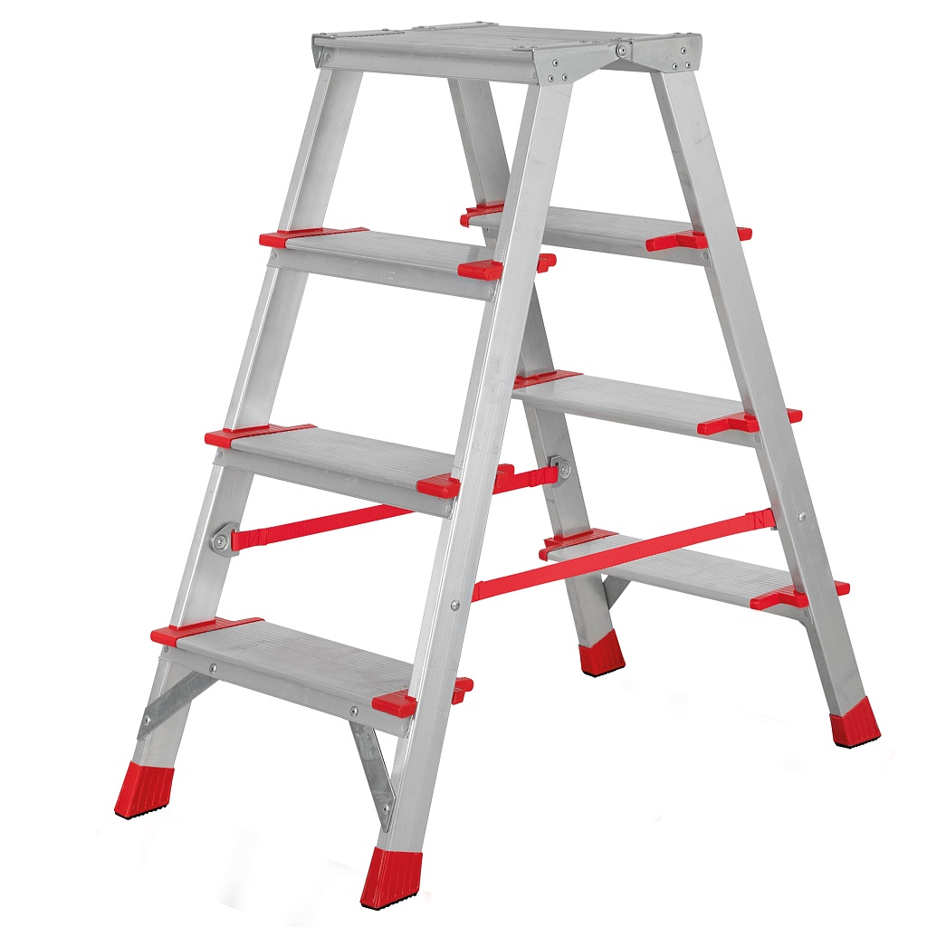 Алюминиевая стремянка со ступенями 130 мм NV 3127