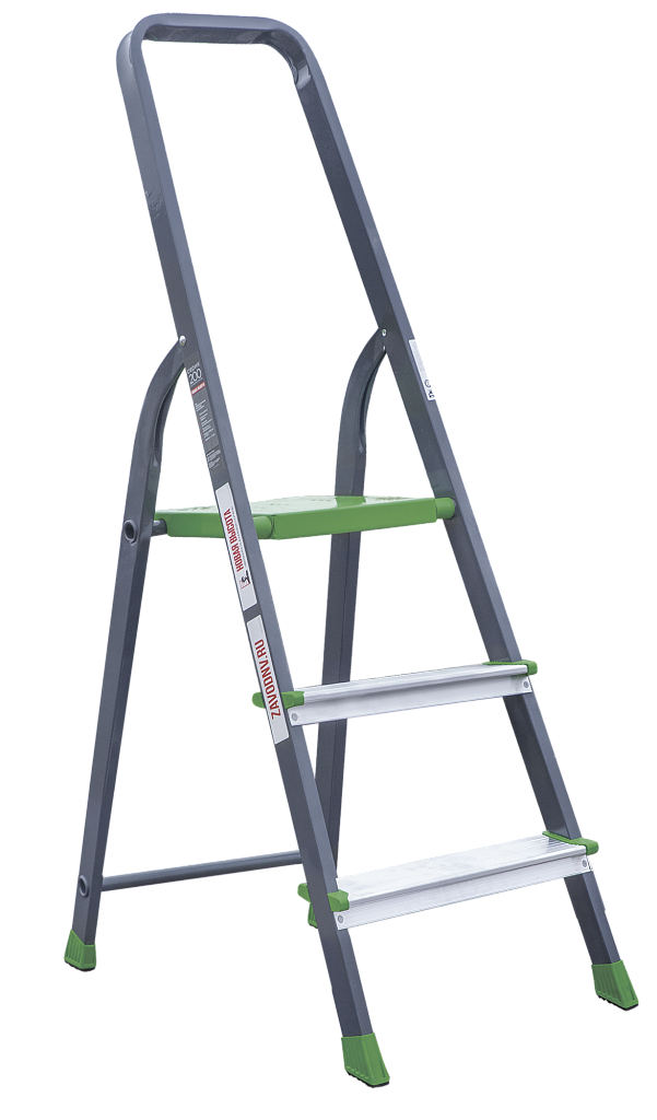 Стальная стремянка с алюминиевыми ступенями 80 мм NV 2130