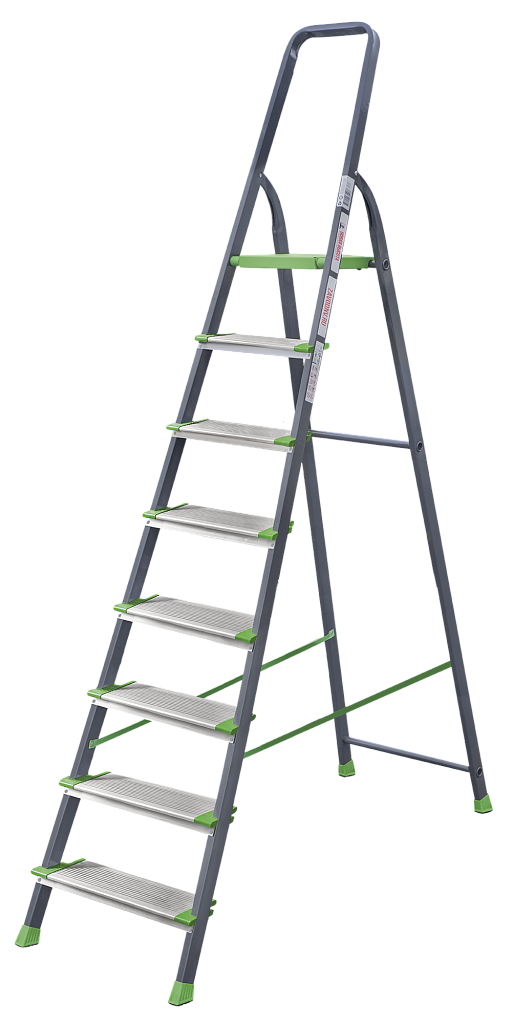 Стремянка стальная с алюминиевыми ступенями 130 мм NV 2137