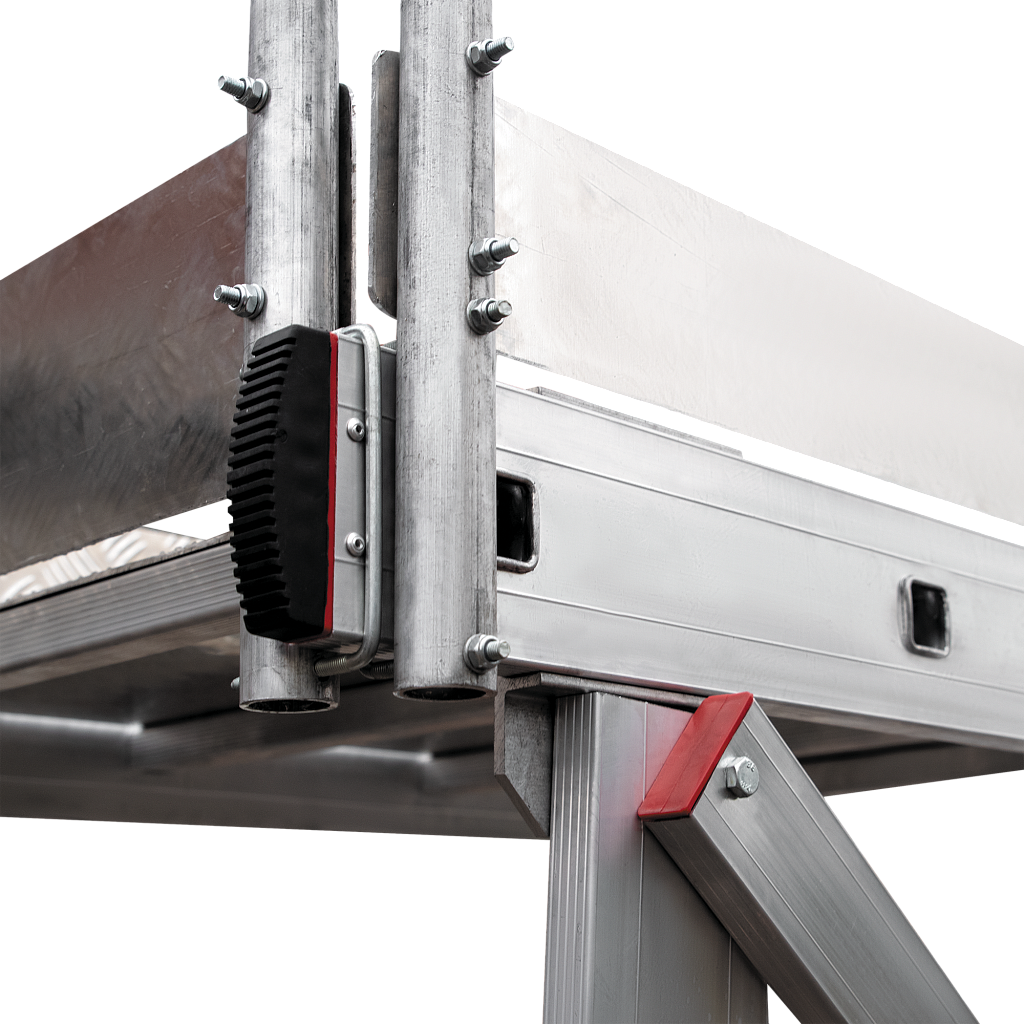 Стремянка алюминиевая с платформой передвижная NV 8000053