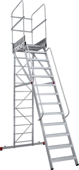 Лестница-подмости с платформой передвижная неразборная NV 8000026