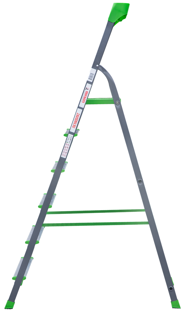 Стальная стремянка  с алюминиевыми ступенями 80 мм NV 2135