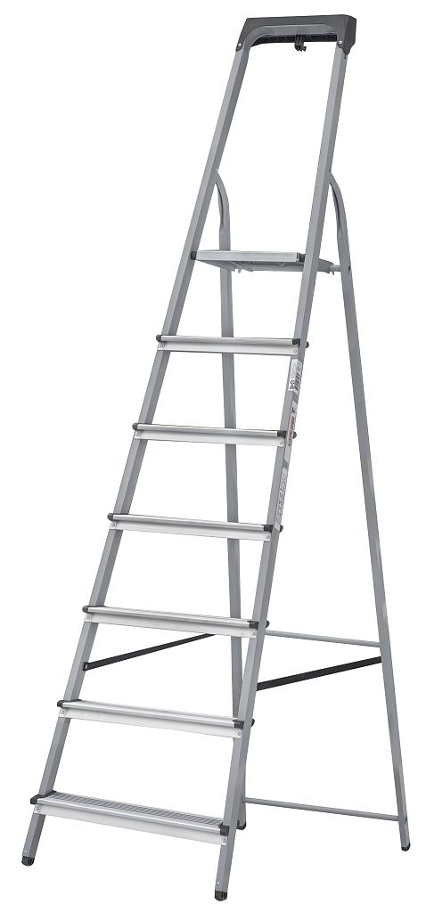 Стальная стремянка с алюминиевыми ступенями 80 мм NV 1135