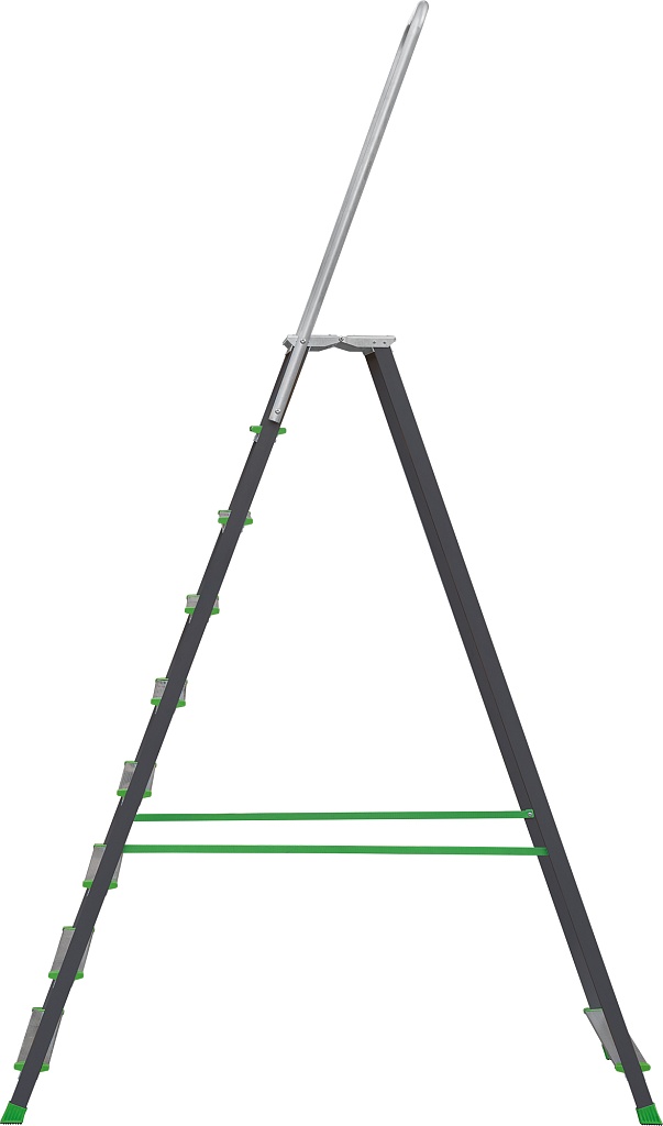 Стремянка стальная с алюминиевыми ступенями 80 мм NV 2136