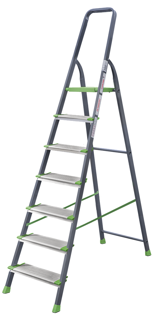 Стремянка стальная с алюминиевыми ступенями 130 мм NV 2137