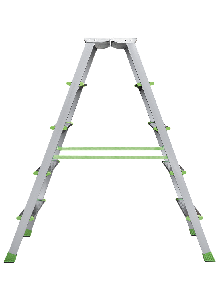 Стальная стремянка с алюминиевыми ступенями 80 мм NV 2140