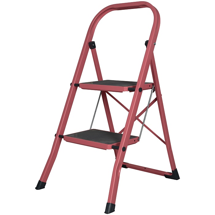 Стремянка стальная Надёжа 1158, ступени с накладками 300х200 мм, дуга 350 мм