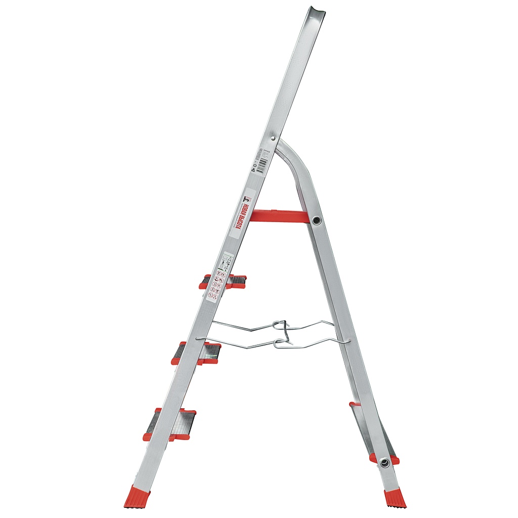 Стремянка с металлической стяжкой и ступенями 130 мм NV 3119