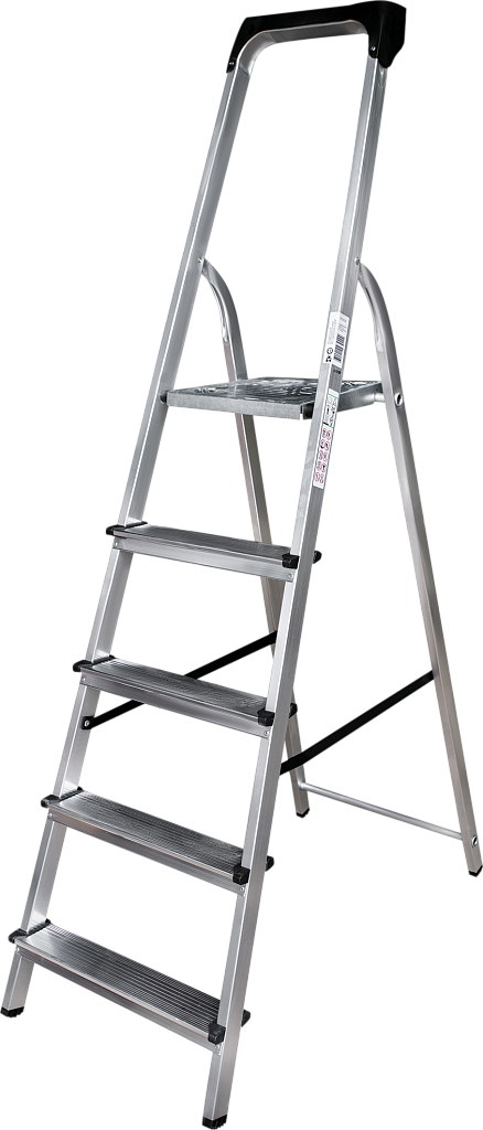 Алюминиевая стремянка с органайзером, ступени 80 мм NV 1115