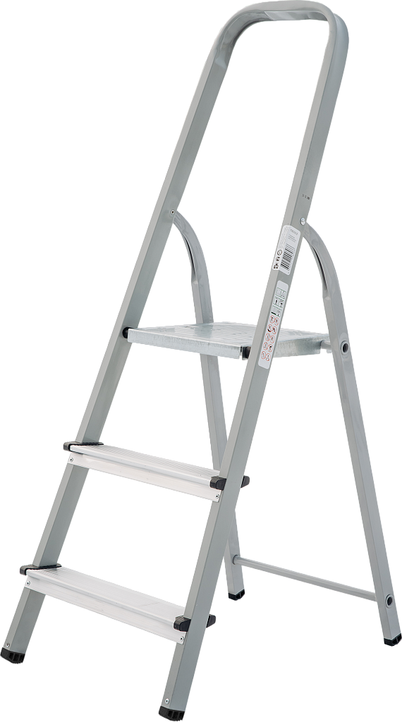 Стальная стремянка с алюминиевыми ступенями 80 мм NV 1130