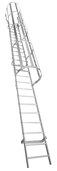 Лестница стационарная с дугой безопасности