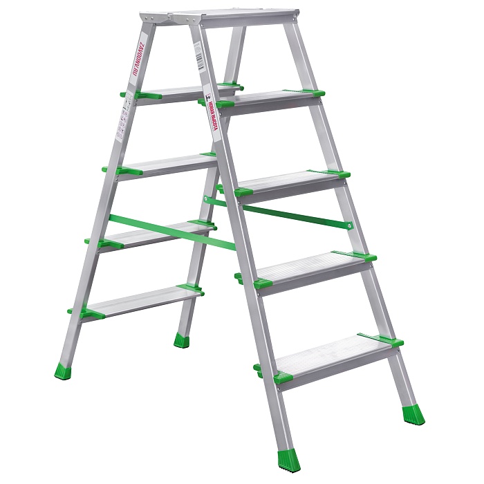 Алюминиевая стремянка с ступенями глубиной 130 мм NV 2127