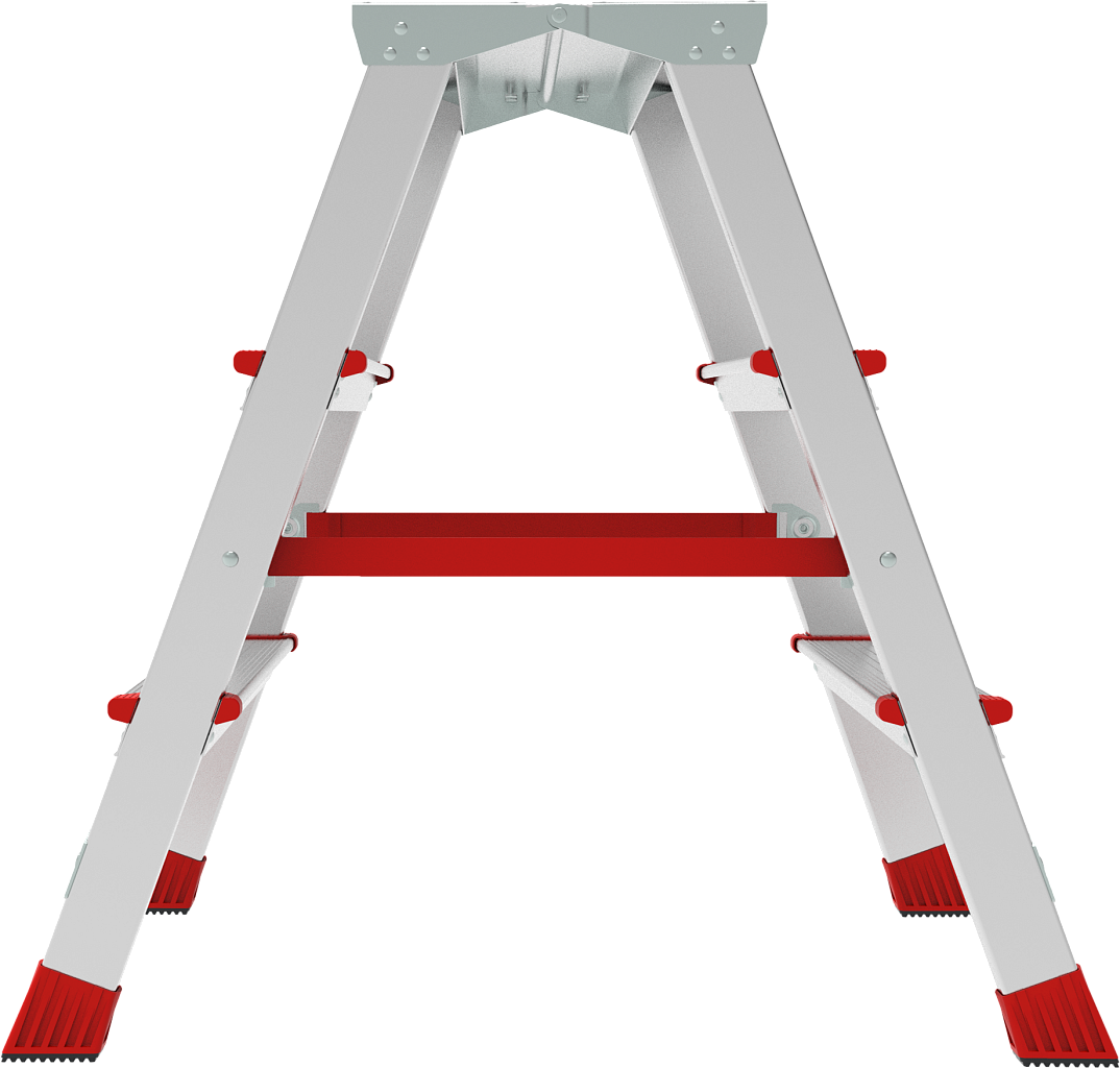 Стремянка с большой площадкой и ступенями 80 мм NV 3121