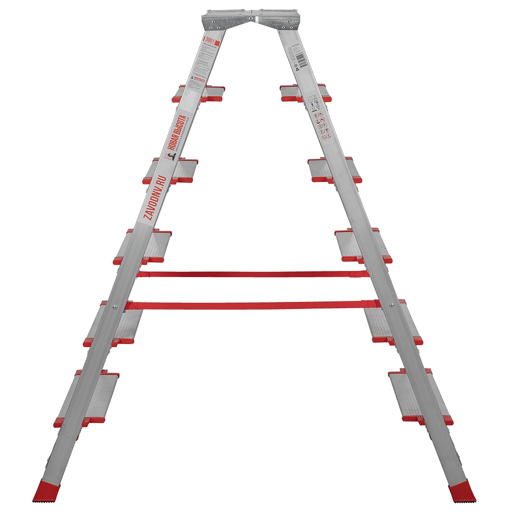 Алюминиевая стремянка со ступенями 130 мм NV 3127