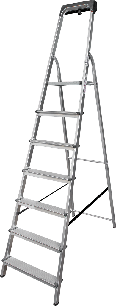 Алюминиевая стремянка с органайзером, ступени 80 мм NV 1115