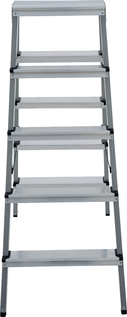 Стальная стремянка с алюминиевыми ступенями 80 мм NV 1140