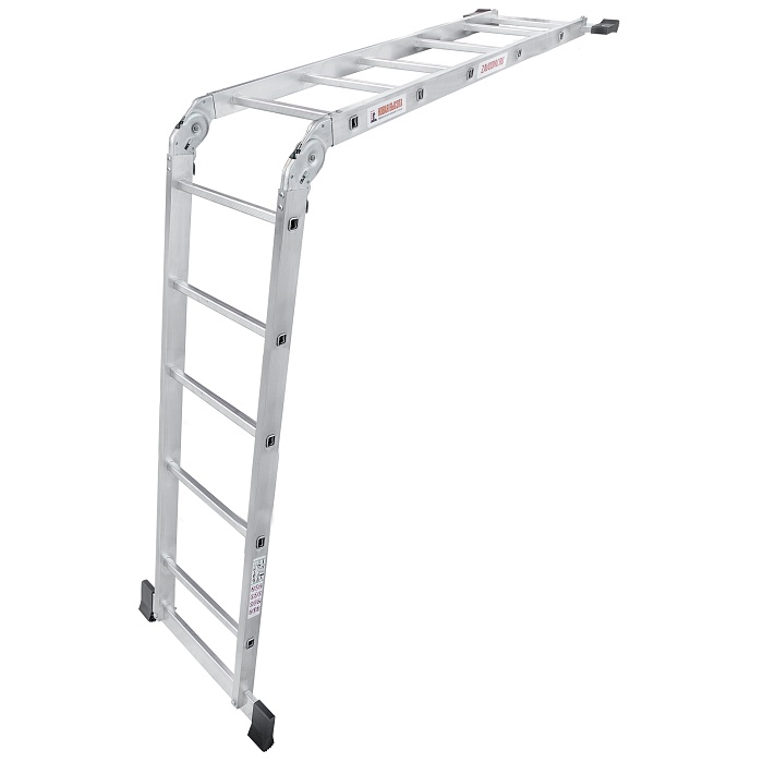 Лестница шарнирная алюминиевая 2х5 перекладины Новая Высота NV 1317, ширина 400 мм_1317205_2