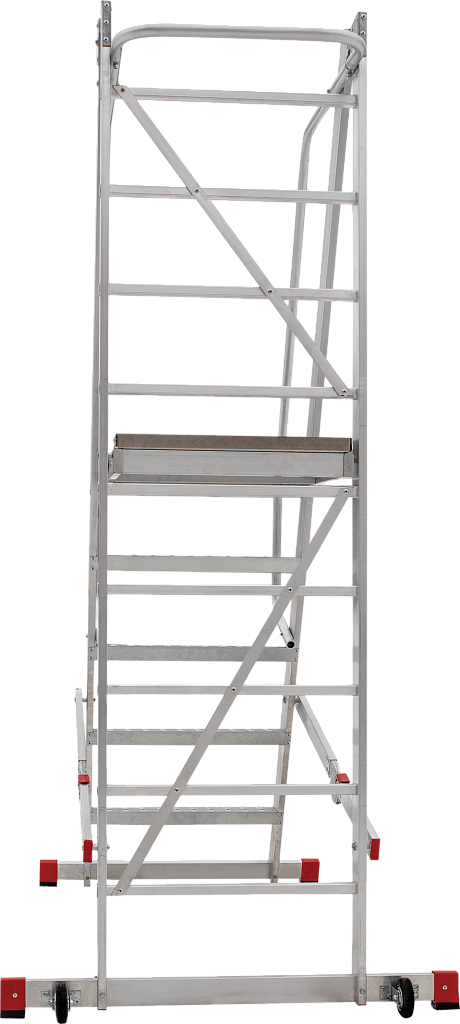 Лестница передвижная складная с площадкой NV 8000034