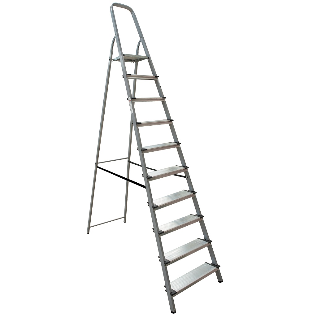 Стальная стремянка с алюминиевыми ступенями 130 мм NV 1137