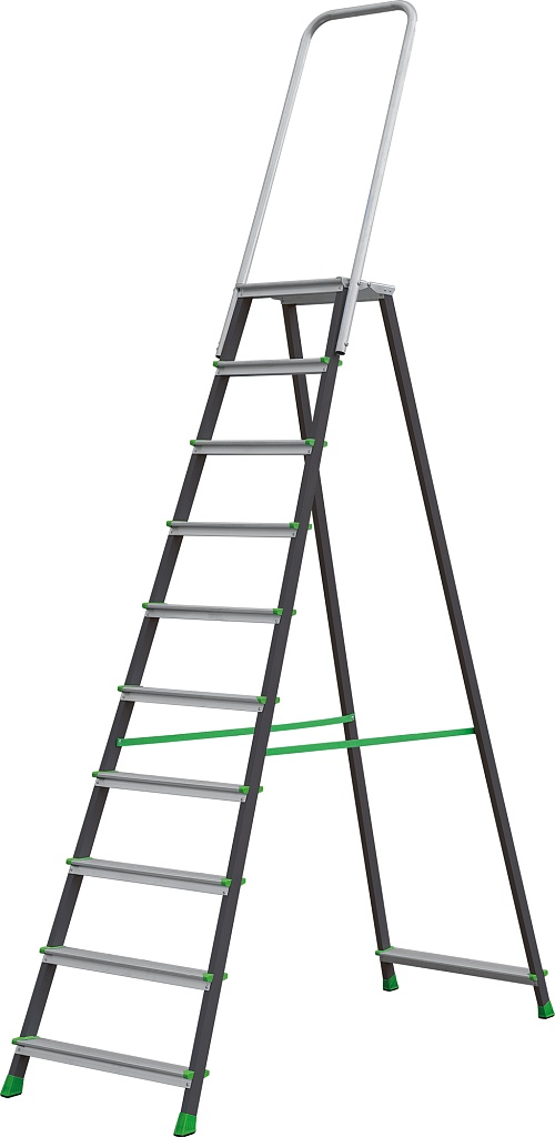 Стремянка стальная с алюминиевыми ступенями 80 мм NV 2136