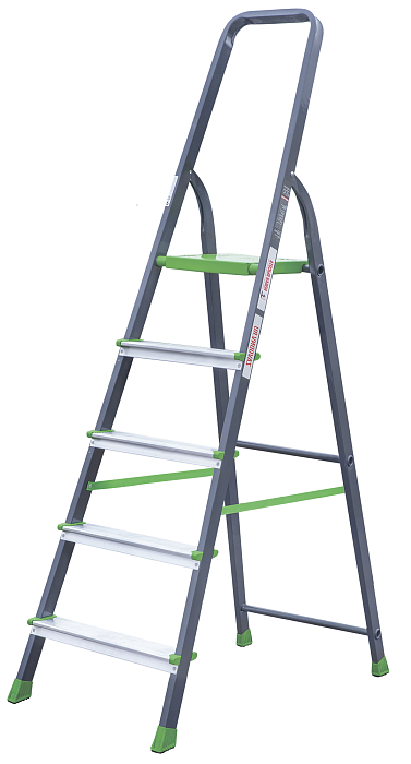 Стальная стремянка с алюминиевыми ступенями 80 мм NV 2130