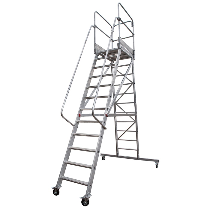 Лестница-стремянка разборная на колёсах с площадкой ВС-3,0 NV 8000068