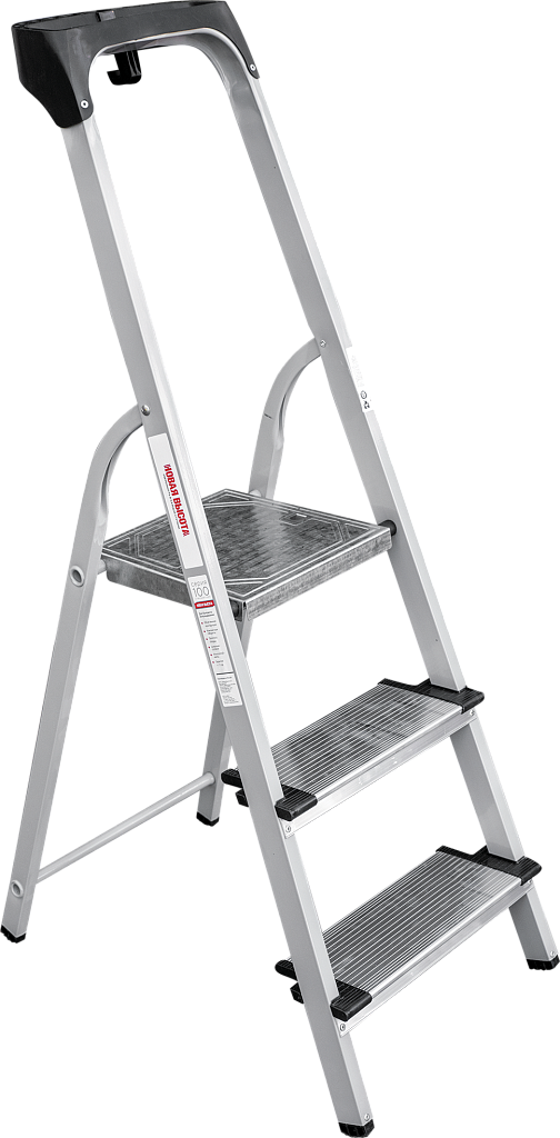 Стальная стремянка с алюминиевыми ступенями 130 мм NV 1138