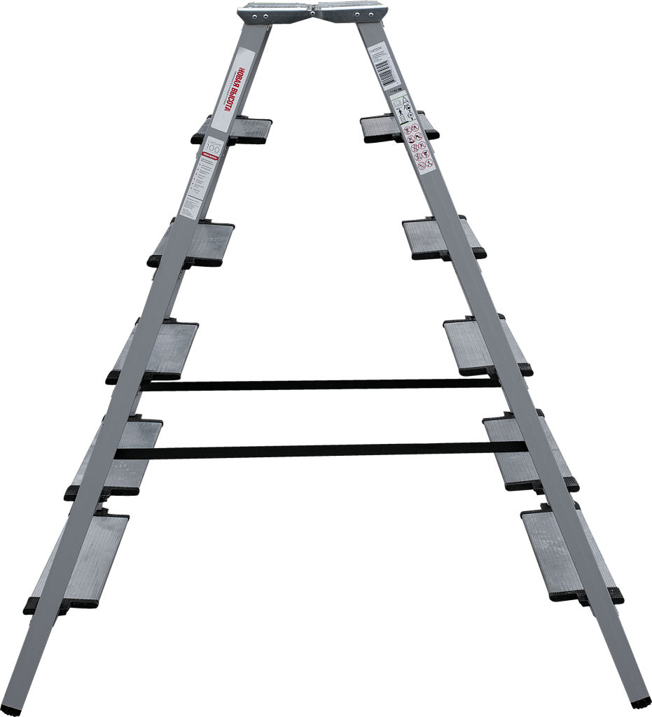 Стальная стремянка с алюминиевыми ступенями 130 мм NV 1147