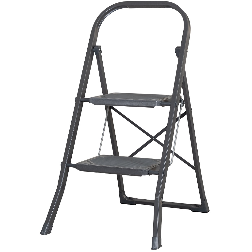 Стремянка стальная Надёжа 1158, ступени с накладками 300х200 мм, дуга 350 мм