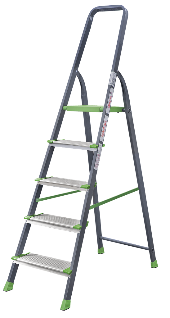 Стремянка стальная с алюминиевыми ступенями 130 мм NV 2137