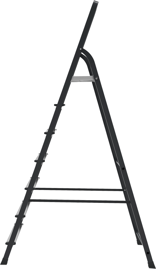 Стальная стремянка с алюминиевыми ступенями 80 мм NV 2130