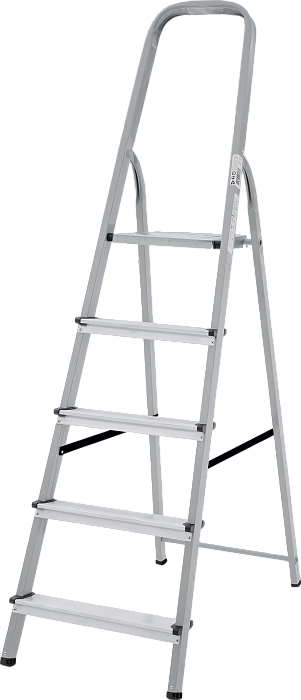 Стальная стремянка с алюминиевыми ступенями 80 мм NV 1130
