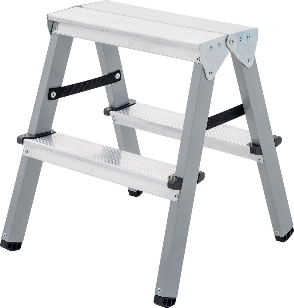 Стальная стремянка с алюминиевыми ступенями 80 мм NV 1140