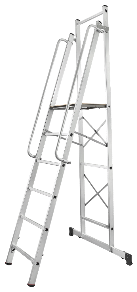 Передвижная лестница-стремянка с платформой NV 1540